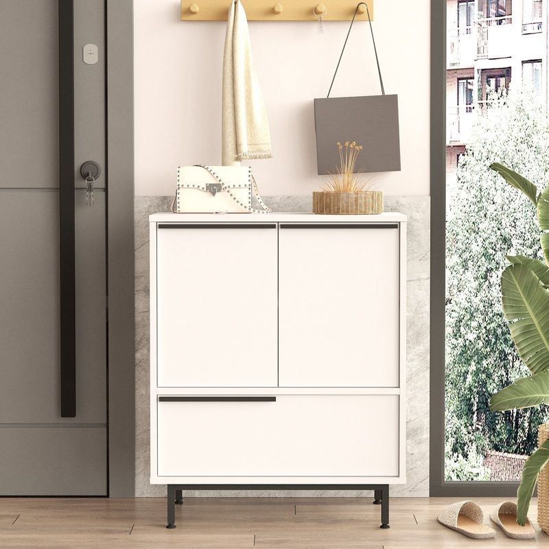 Casa si Gradina - Mobilier - Dulapuri si sifoniere - Dulapuri pantofi - Dulap pentru pantofi, Hanah Home, pal melaminat, alb, 74.8x35.5x90.4 cm - Infinity.ro