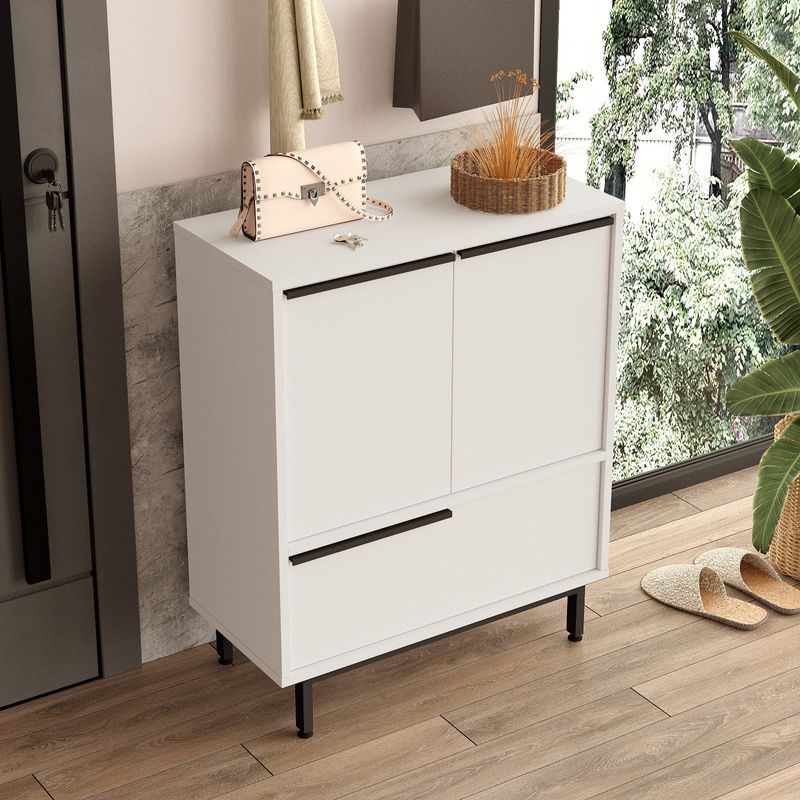 Casa si Gradina - Mobilier - Dulapuri si sifoniere - Dulapuri pantofi - Dulap pentru pantofi, Hanah Home, pal melaminat, alb, 74.8x35.5x90.4 cm - Infinity.ro