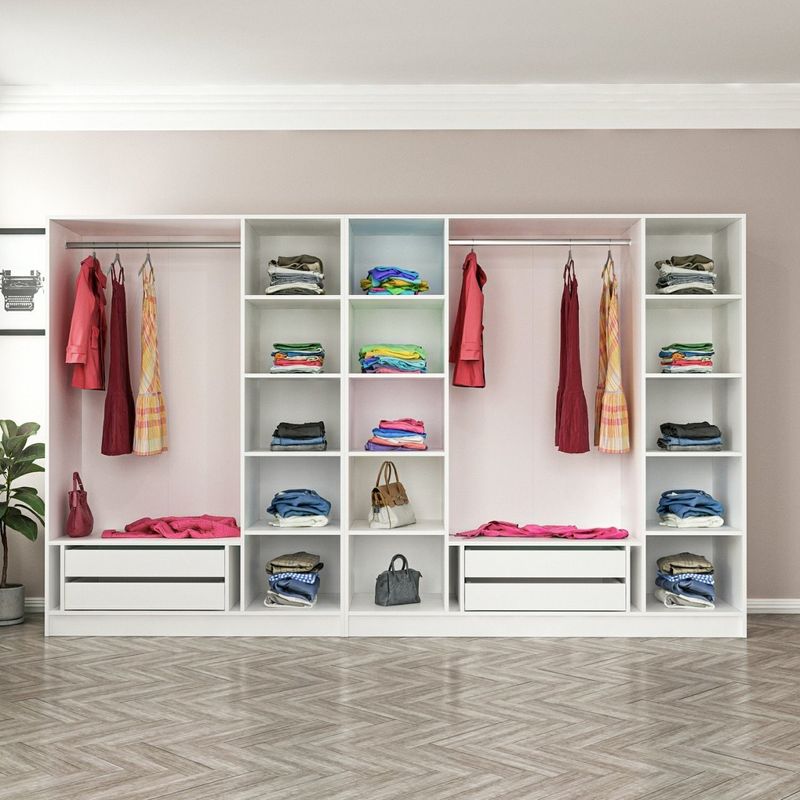 Casa si Gradina - Mobilier - Dulapuri si sifoniere - Sifoniere - Sifonier, Hanah Home, pal melaminat, alb negru, 315x52x210 cm, 506MNR2990 - Infinity.ro