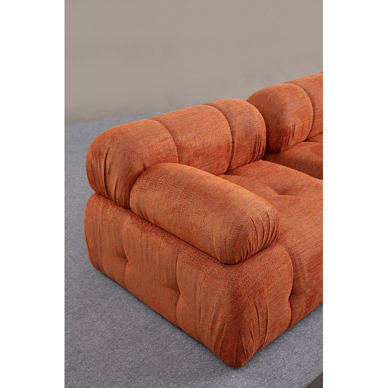 Casa si Gradina - Mobilier - Canapele si coltare - Coltare - Coltar, Atelier Del Sofa, lemn de fag si pal, portocaliu, 190x160x95 cm - Infinity.ro