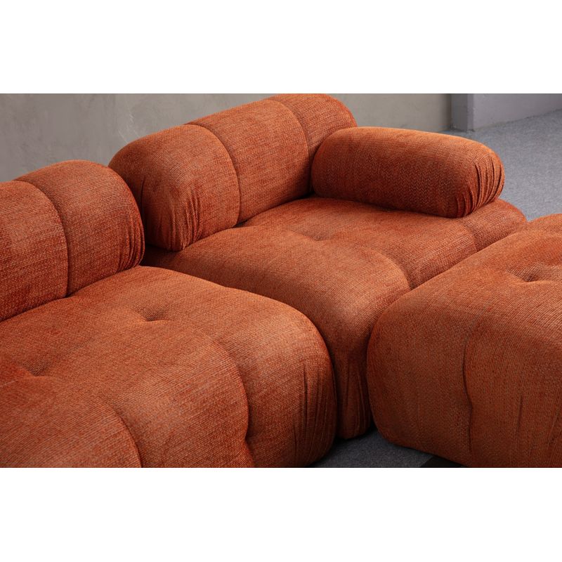 Casa si Gradina - Mobilier - Canapele si coltare - Coltare - Coltar, Atelier Del Sofa, lemn de fag si pal, portocaliu, 190x160x95 cm - Infinity.ro