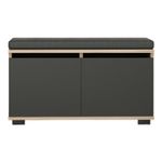 Casa si Gradina - Mobilier - Dulapuri si sifoniere - Dulapuri pantofi - Dulap pantofi, Hanah Home, pal melaminat, nuc si negru, 80x35x42 cm - Infinity.ro