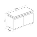 Casa si Gradina - Mobilier - Dulapuri si sifoniere - Dulapuri pantofi - Dulap pantofi, Hanah Home, pal melaminat, nuc si negru, 80x35x42 cm - Infinity.ro