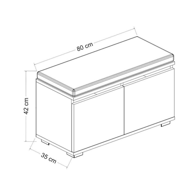 Casa si Gradina - Mobilier - Dulapuri si sifoniere - Dulapuri pantofi - Dulap pantofi, Hanah Home, pal melaminat, nuc si negru, 80x35x42 cm - Infinity.ro