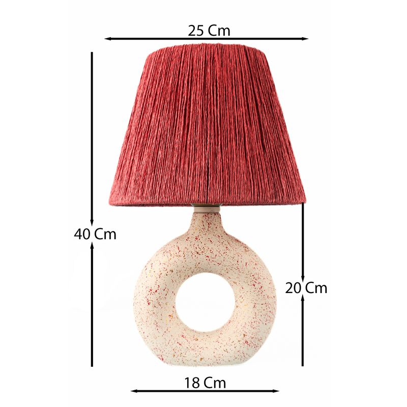 Casa si Gradina - Corpuri si surse de iluminat - Veioze si lampi - Veioze - Veioza, Opviq, ceramica, bej, 40 cm - Infinity.ro