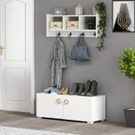 Casa si Gradina - Mobilier - Organizare si depozitare - Cuiere - Cuier, Hanah Home, pal melaminat, alb, 75.6x35x22 cm - Infinity.ro