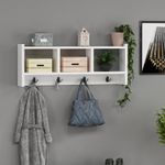 Casa si Gradina - Mobilier - Organizare si depozitare - Cuiere - Cuier, Hanah Home, pal melaminat, alb, 75.6x35x22 cm - Infinity.ro
