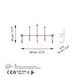 Casa si Gradina - Mobilier - Organizare si depozitare - Cuiere - Cuiere de perete, Wallxpert, metal, cupru, 80x45x10 cm - Infinity.ro