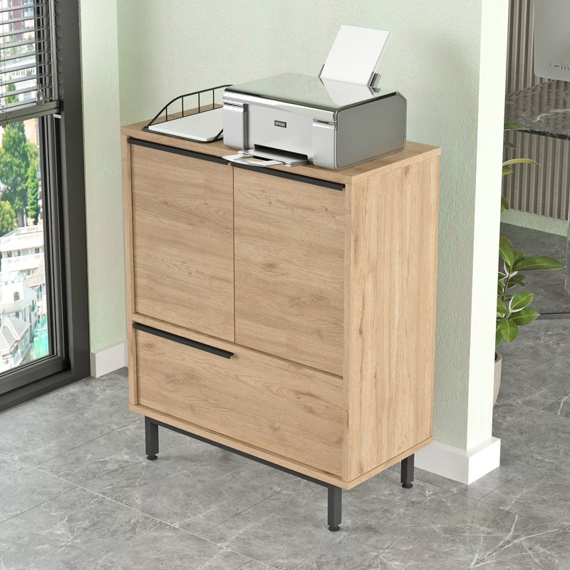 Casa si Gradina - Mobilier - Dulapuri si sifoniere - Dulapuri - Dulap multifunctional, Hanah Home, pal melaminat, nuc, 74.8x35.5x90.4 cm - Infinity.ro