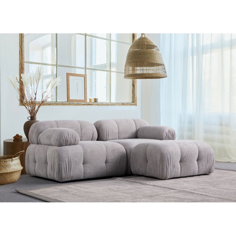 Casa si Gradina - Mobilier - Canapele si coltare - Coltare - Coltar, Atelier Del Sofa, lemn fag si pal, gri deschis, 190x160x95 cm - Infinity.ro