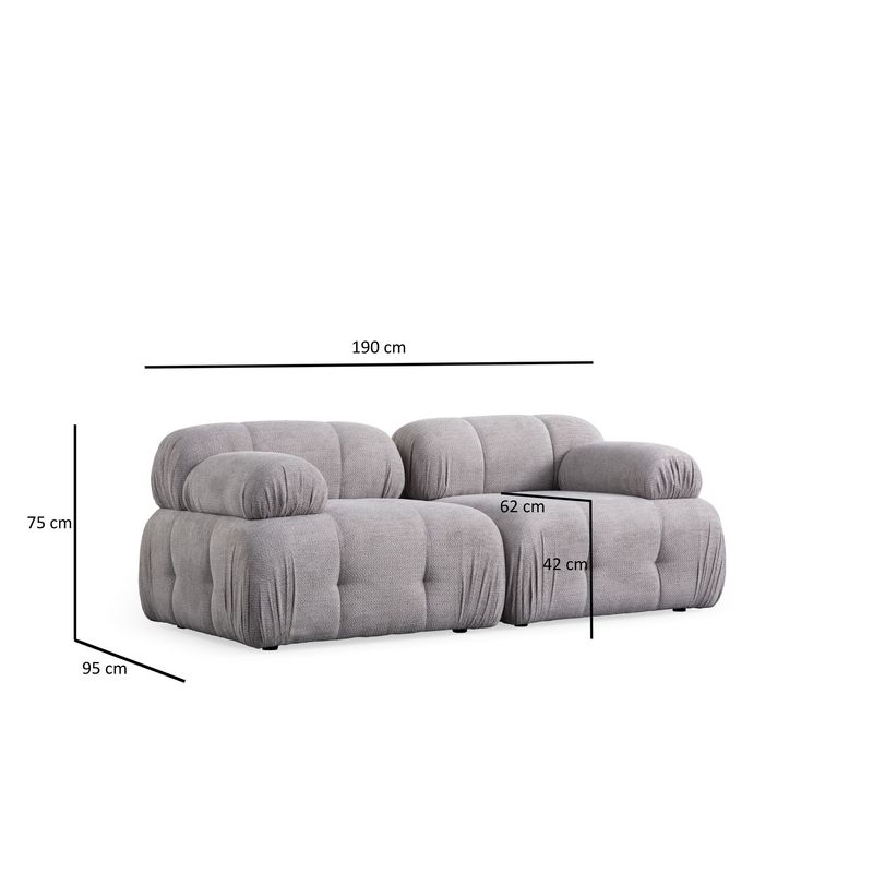 Casa si Gradina - Mobilier - Canapele si coltare - Coltare - Coltar, Atelier Del Sofa, lemn fag si pal, gri deschis, 190x160x95 cm - Infinity.ro