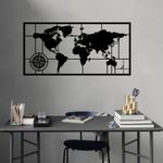 Casa si Gradina - Decoratiuni - Decoratiuni perete - Decoratiune de perete, Wallxpert, metal, negru, 121x60 cm - Infinity.ro