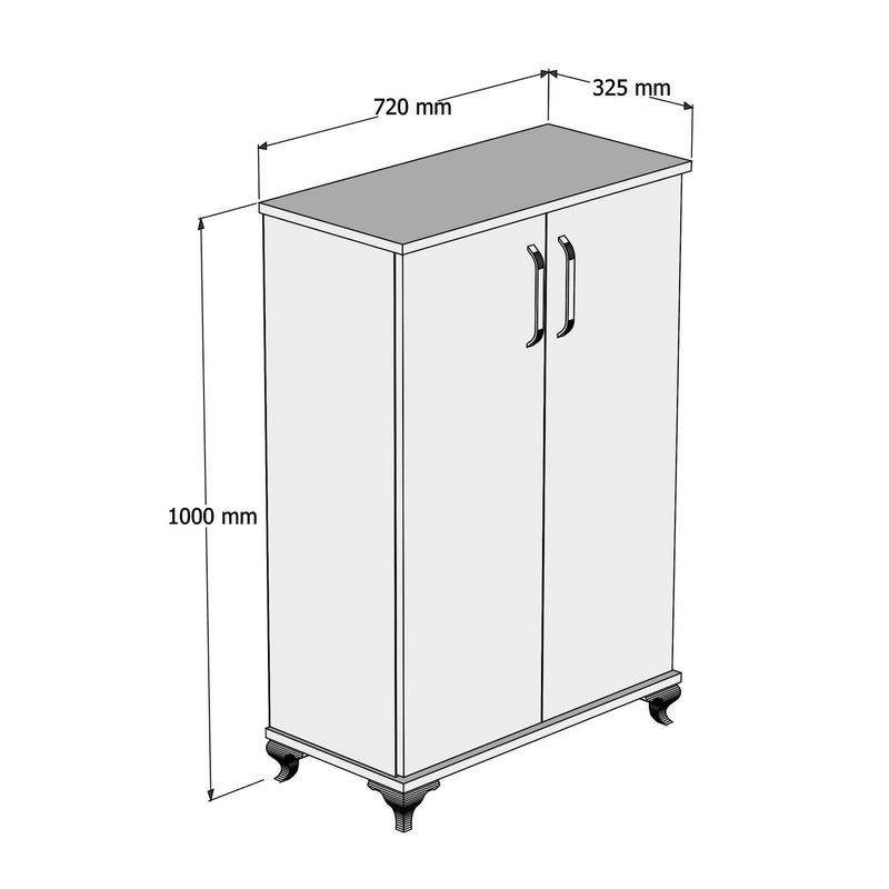 Casa si Gradina - Mobilier - Dulapuri si sifoniere - Dulapuri pantofi - Dulap pantofi, Hanah Home, pal melaminat, alb, 72x32.5x100 cm - Infinity.ro