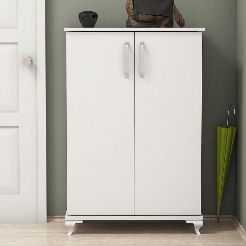 Casa si Gradina - Mobilier - Dulapuri si sifoniere - Dulapuri pantofi - Dulap pantofi, Hanah Home, pal melaminat, alb, 72x32.5x100 cm - Infinity.ro