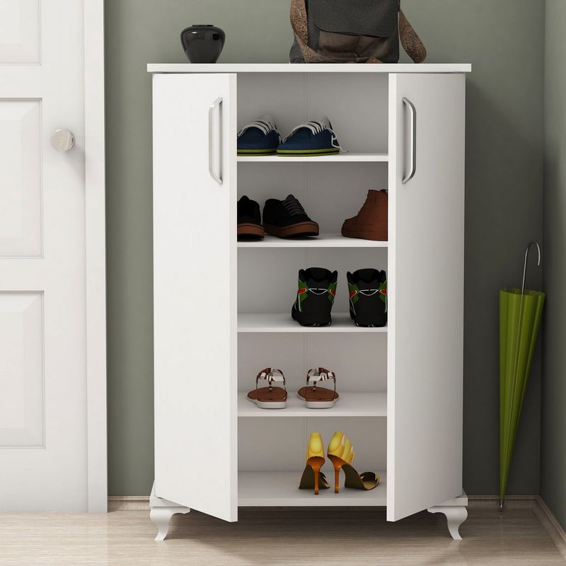 Casa si Gradina - Mobilier - Dulapuri si sifoniere - Dulapuri pantofi - Dulap pantofi, Hanah Home, pal melaminat, alb, 72x32.5x100 cm - Infinity.ro