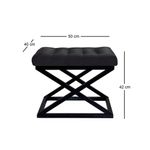 Casa si Gradina - Mobilier - Scaune si fotolii - Tabureti - Puf, Atelier Del Sofa, metal, poliester, negru, 42x50x40 cm - Infinity.ro