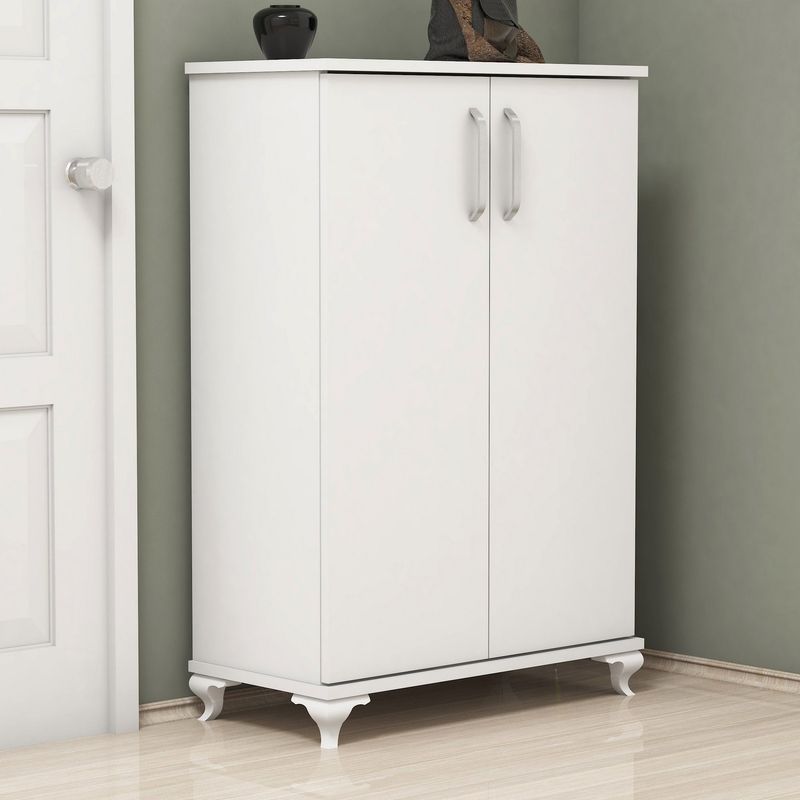 Casa si Gradina - Mobilier - Dulapuri si sifoniere - Dulapuri pantofi - Dulap pantofi, Hanah Home, pal melaminat, alb, 72x32.5x100 cm - Infinity.ro