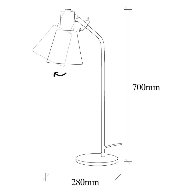 Casa si Gradina - Corpuri si surse de iluminat - Veioze si lampi - Veioze - Veioza, Opviq, metal, vintage, 14x28 cm - Infinity.ro