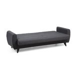 Casa si Gradina - Mobilier - Canapele si coltare - Canapele - Canapea extensibila 3 locuri, Atelier Del Sofa, cadru metal si lemn, stofa poliester texturat, gri inchis, 214x86x77 cm - Infinity.ro