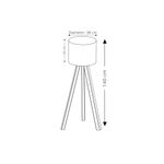 Casa si Gradina - Corpuri si surse de iluminat - Veioze si lampi - Lampadare - Lampadar, Opviq, mdf si pvc, rosu crem, 38x140 cm, 780SGN2463 - Infinity.ro