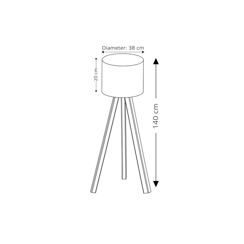 Casa si Gradina - Corpuri si surse de iluminat - Veioze si lampi - Lampadare - Lampadar, Opviq, mdf si pvc, rosu crem, 38x140 cm, 780SGN2463 - Infinity.ro