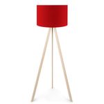 Casa si Gradina - Corpuri si surse de iluminat - Veioze si lampi - Lampadare - Lampadar, Opviq, mdf si pvc, rosu crem, 38x140 cm, 780SGN2463 - Infinity.ro