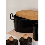 Casa si Gradina - Bucatarie si vesela - Organizare si depozitare bucatarie - Cutii alimentare - Cutie de paine, Hermia, otel galvanizat, negru, 39x22x16 cm - Infinity.ro