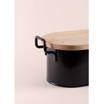 Casa si Gradina - Bucatarie si vesela - Organizare si depozitare bucatarie - Cutii alimentare - Cutie de paine, Hermia, otel galvanizat, negru, 39x22x16 cm - Infinity.ro