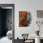 Casa si Gradina - Decoratiuni - Decoratiuni perete - Decoratiune de perete, Wallxpert, metal si lemn, negru si nuc, 50x58 cm - Infinity.ro