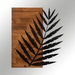 Casa si Gradina - Decoratiuni - Decoratiuni perete - Decoratiune de perete, Wallxpert, metal si lemn, negru si nuc, 50x58 cm - Infinity.ro
