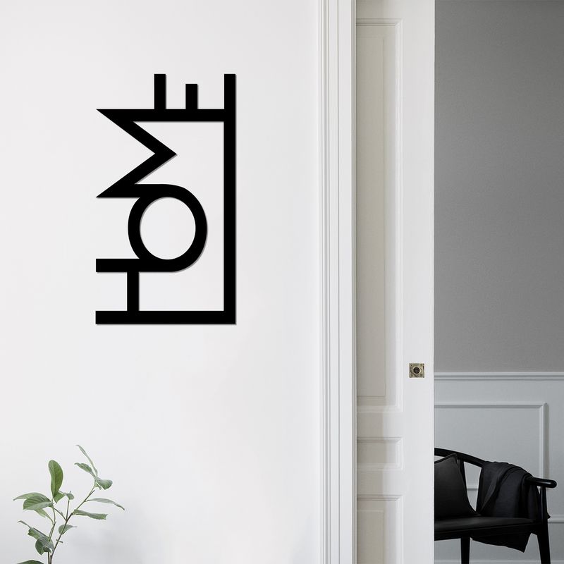 Casa si Gradina - Decoratiuni - Decoratiuni perete - Accesoriu decorativ de perete, Wallxpert, metal, negru, 28x50 cm, 891TNL1404 - Infinity.ro
