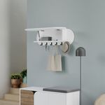 Casa si Gradina - Mobilier - Organizare si depozitare - Cuiere - Cuier, Hanah Home, pal melaminat, alb, 84x28.5x15.5 cm - Infinity.ro