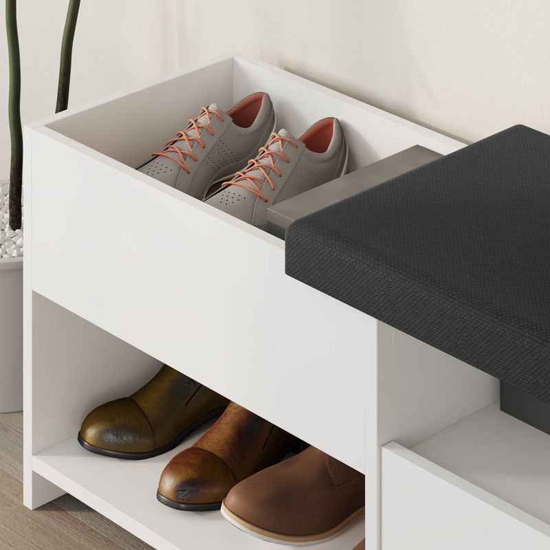 Casa si Gradina - Mobilier - Dulapuri si sifoniere - Dulapuri pantofi - Dulap pantofi, Hanah Home, pal melaminat, alb, 120.3x40.5x51 cm - Infinity.ro