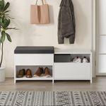 Casa si Gradina - Mobilier - Dulapuri si sifoniere - Dulapuri pantofi - Dulap pantofi, Hanah Home, pal melaminat, alb, 120.3x40.5x51 cm - Infinity.ro
