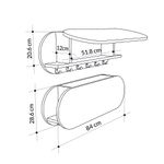 Casa si Gradina - Mobilier - Organizare si depozitare - Cuiere - Cuier, Hanah Home, pal melaminat, alb, 84x28.5x15.5 cm - Infinity.ro