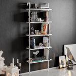 Casa si Gradina - Mobilier - Biblioteci si rafturi - Biblioteci - Biblioteca, Hanah Home, pal melaminat, alb, 60x22x174 cm, 541HDL1305 - Infinity.ro