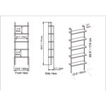 Casa si Gradina - Mobilier - Biblioteci si rafturi - Biblioteci - Biblioteca, Hanah Home, pal melaminat, alb, 60x22x174 cm, 541HDL1305 - Infinity.ro