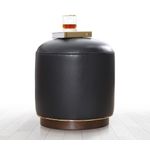 Casa si Gradina - Mobilier - Scaune si fotolii - Tabureti - Taburet, Hanah Home, piele ecologica, antracit, 45x45x47 cm - Infinity.ro