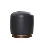 Casa si Gradina - Mobilier - Scaune si fotolii - Tabureti - Taburet, Hanah Home, piele ecologica, antracit, 45x45x47 cm - Infinity.ro