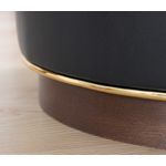 Casa si Gradina - Mobilier - Scaune si fotolii - Tabureti - Taburet, Hanah Home, piele ecologica, antracit, 45x45x47 cm - Infinity.ro