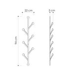 Casa si Gradina - Mobilier - Organizare si depozitare - Cuiere - Cuier de perete, Hanah Home, metal, negru, 22x94x5 cm - Infinity.ro