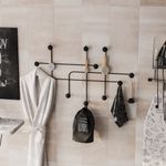 Casa si Gradina - Mobilier - Organizare si depozitare - Cuiere - Cuiere, Wallxpert, metal, negru, 107x64x10 cm - Infinity.ro