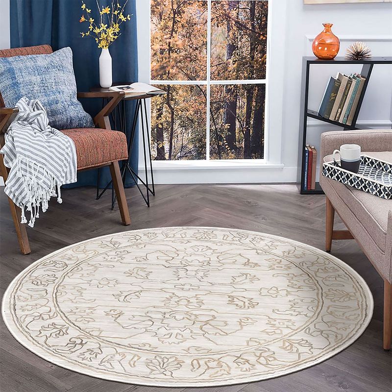 Casa si Gradina - Textile si covoare - Covoare - Covoare casa - Covor, Conceptum Hypnose, crem, 120 cm, 70% bumbac, 30% chenille, antiderapant - Infinity.ro