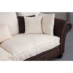 Casa si Gradina - Mobilier - Canapele si coltare - Canapele - Canapea 3 locuri, Atelier Del Sofa, lemn fag si pal, maro si alb, 275x110x76 cm - Infinity.ro