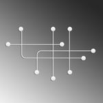 Casa si Gradina - Mobilier - Organizare si depozitare - Cuiere - Cuiere de perete, Wallxpert, metal, alb, 107x64x10 cm - Infinity.ro