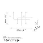 Casa si Gradina - Mobilier - Organizare si depozitare - Cuiere - Cuiere de perete, Wallxpert, metal, alb, 107x64x10 cm - Infinity.ro