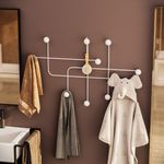 Casa si Gradina - Mobilier - Organizare si depozitare - Cuiere - Cuiere de perete, Wallxpert, metal, alb, 107x64x10 cm - Infinity.ro