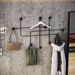 Casa si Gradina - Mobilier - Organizare si depozitare - Cuiere - Cuiere, Wallxpert, metal, negru, 107x64x10 cm - Infinity.ro