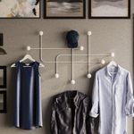 Casa si Gradina - Mobilier - Organizare si depozitare - Cuiere - Cuiere de perete, Wallxpert, metal, alb, 107x64x10 cm - Infinity.ro