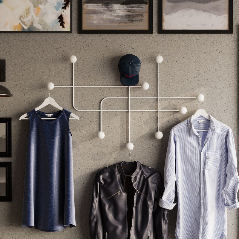 Casa si Gradina - Mobilier - Organizare si depozitare - Cuiere - Cuiere de perete, Wallxpert, metal, alb, 107x64x10 cm - Infinity.ro